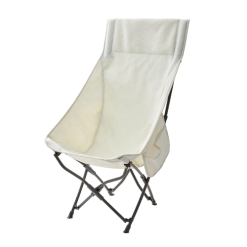 Aperi Sherpa Outdoor Lounge Chair with Cozy Boa Fabric and Portable Folding Design